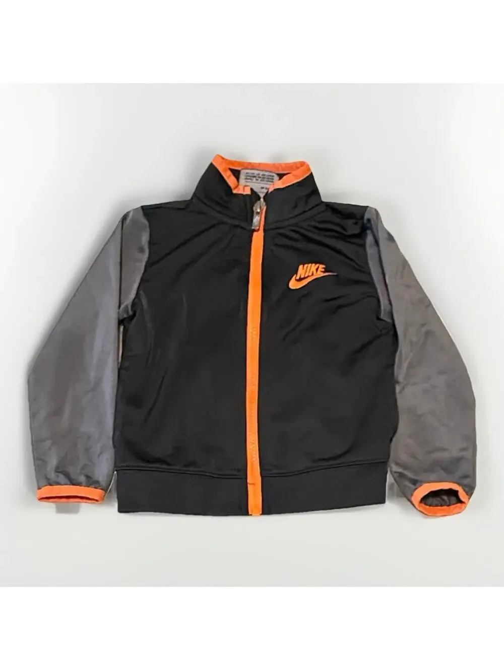 Nike‎ Multicolor Long Sleeve Track Jacket Toddlers Size 24 Months Black & Orange